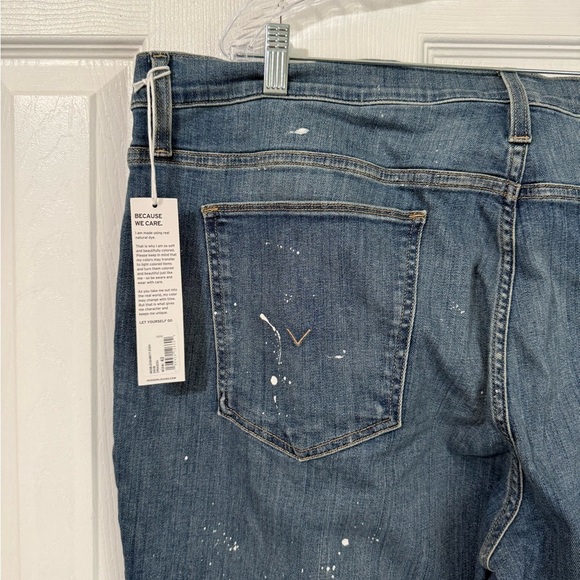 Hudson Men’s NWT Zane Reflex White paint splatter Skinny Leg Jeans size 42 - Picture 9 of 14